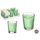 SET 6 CANDELE BICCHIERE VETRO GELSOMINO