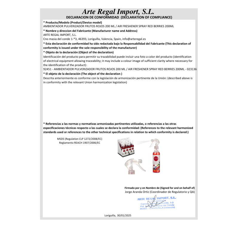 AIR FRESHENER SPRAY RED BERRIES 200ML