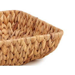 SQUARE STRAW CENTERPIECE DISH