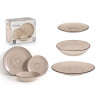 SERVIÇO DE MESA 18 PEÇAS ESPIRAL COR TERRA
