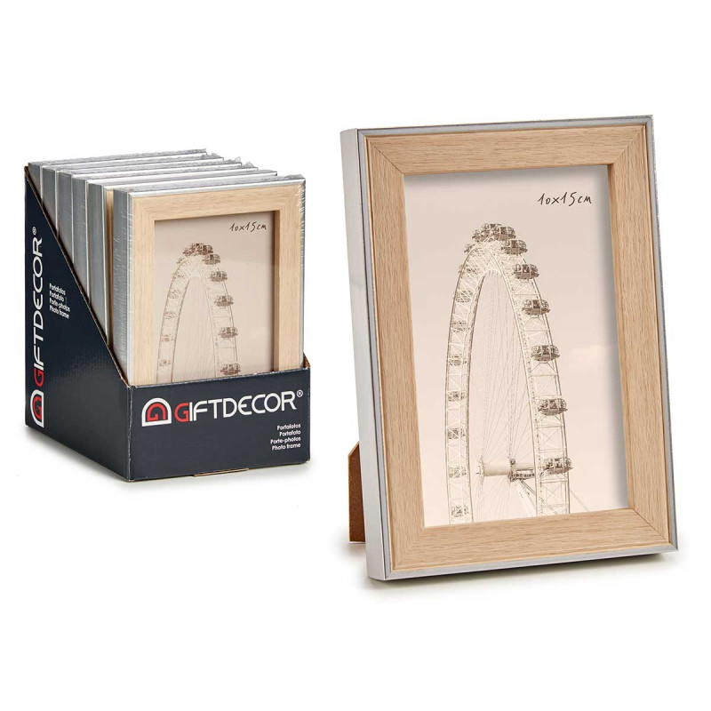 PORTAFOTO ARGENTO COLORE LEGNO 10X15CM