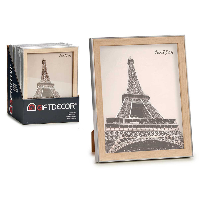 SILVER PHOTOFRAME WOODEN 20X25CM