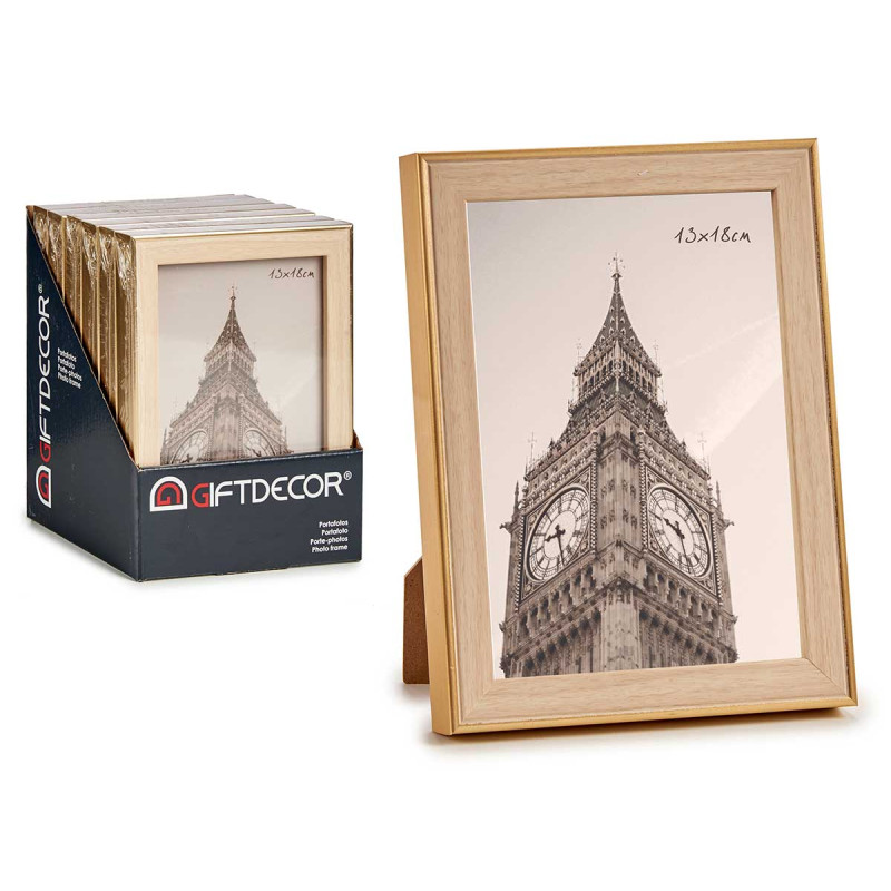 13X18CM GOLD WOOD COLOUR PHOTOFRAME 
