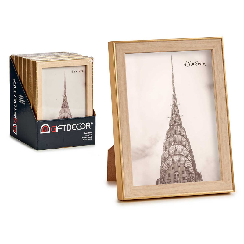 15X20CM GOLD WOOD COLOUR PHOTOFRAME 