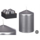 PILLAR CANDLE SILVER 10CM 