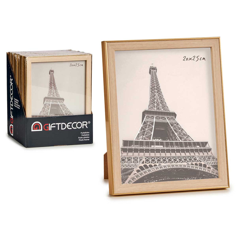 20X25CM GOLD WOOD COLOUR PHOTOFRAME 