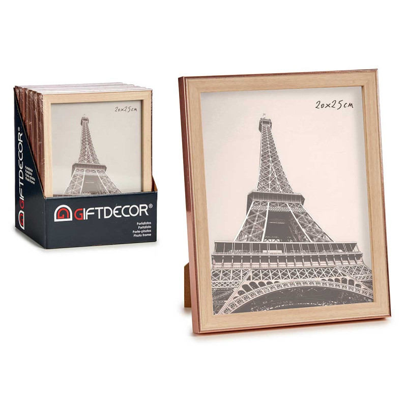 20X25CM COPPER WOOD COLOUR PHOTOFRAME 