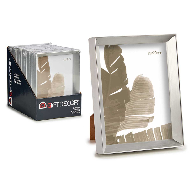PLASTIC PHOTOFRAME SILVER MOLD 15X20CM