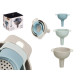 SET 3 PLASTIC FUNNELS WITH FILTER
