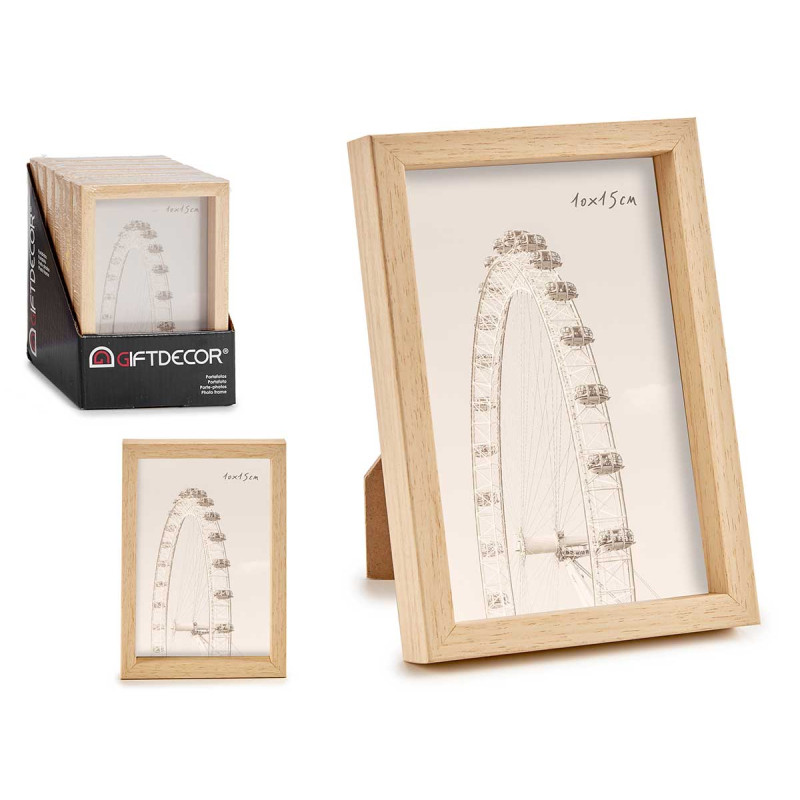 PHOTOFRAME PLASTIC NATURAL 10X15CM ASST2