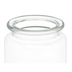 ROUND SMOOTH GLASS JAR WITH LID 250ML