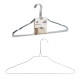 SET 10 CINTRES ACIER COULEUR ARGENT GRAND