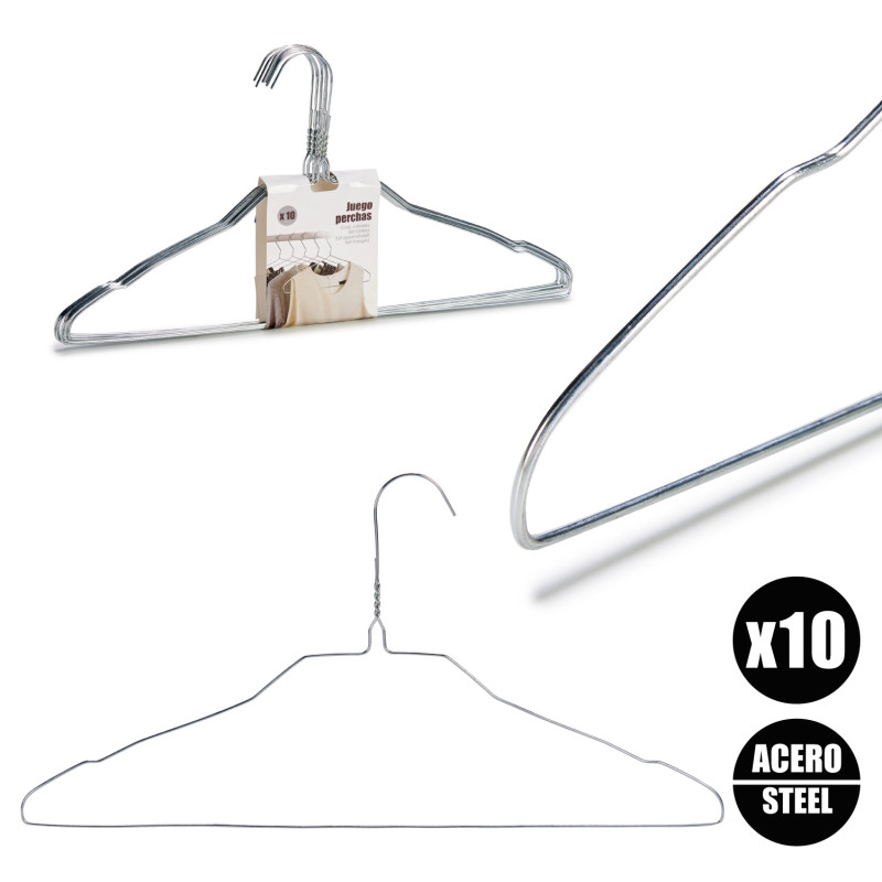 CONJ 10 CABIDES AÇO PRATEADOS GRD