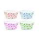 SET 150 PAPER MOULDS DOTS 9CM ASSORT 4