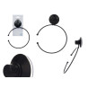 METAL TOWEL RACK MATT BLACK SINGLE SUCTION PAD