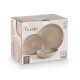 SET 18PCS TABLEWARE GRAY SPIRAL