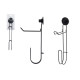 DOUBLE METAL ROLL HOLDER MATT BLACK SUCTION PAD 
