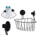 SOPORTE PARED ESQUINERO METAL NEGRO MATE VENTOSA