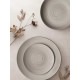 SET 18PCS TABLEWARE GRAY SPIRAL