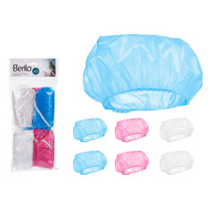 CONJ 6 GORROS DE DUCHE SORT 3 CORES