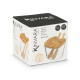BAMBOO DOUBLE LID SUGAR BOWL