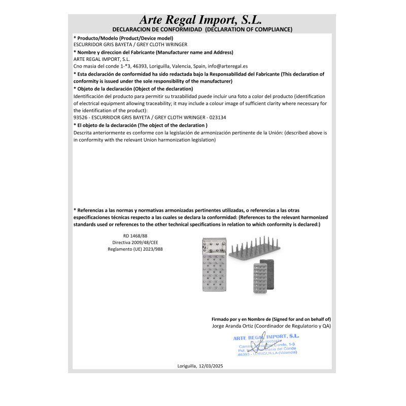 ÉGOUTTOIR  TISSU GRIS