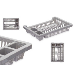 PLASTIC DISH DRAINER SMALL GREY
