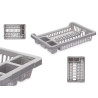 PLASTIC DISH DRAINER SMALL GREY