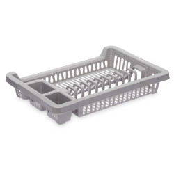PLASTIC DISH DRAINER SMALL GREY
