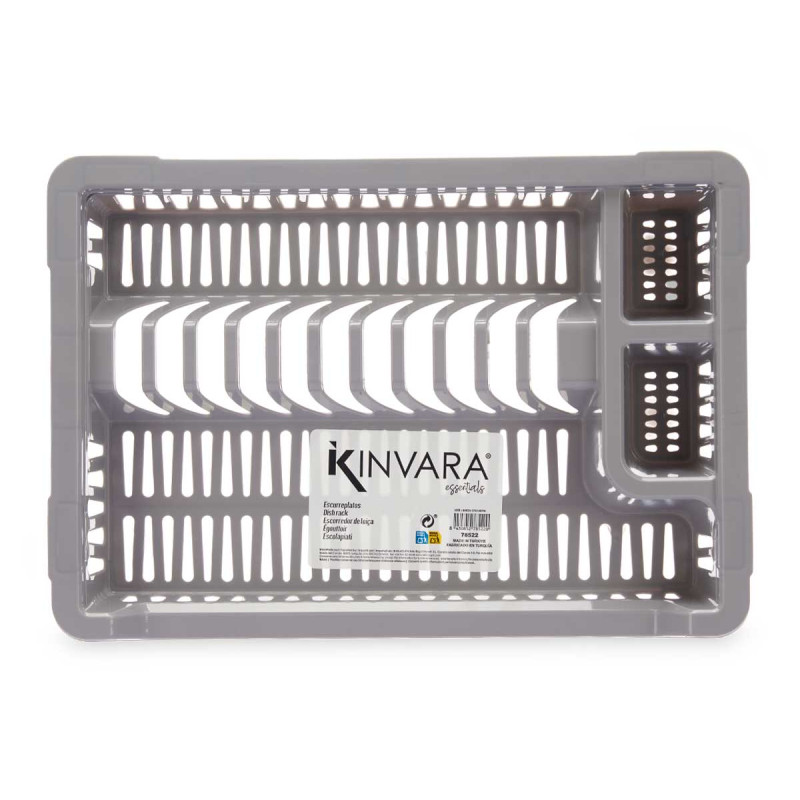 PLASTIC DISH DRAINER SMALL GREY