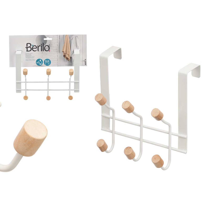 CINTRE  6 BOUTONS  PORTE BLANCS