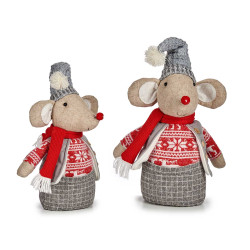 BUTOIR DE PORTE DE NOEL SOURIS 33CM