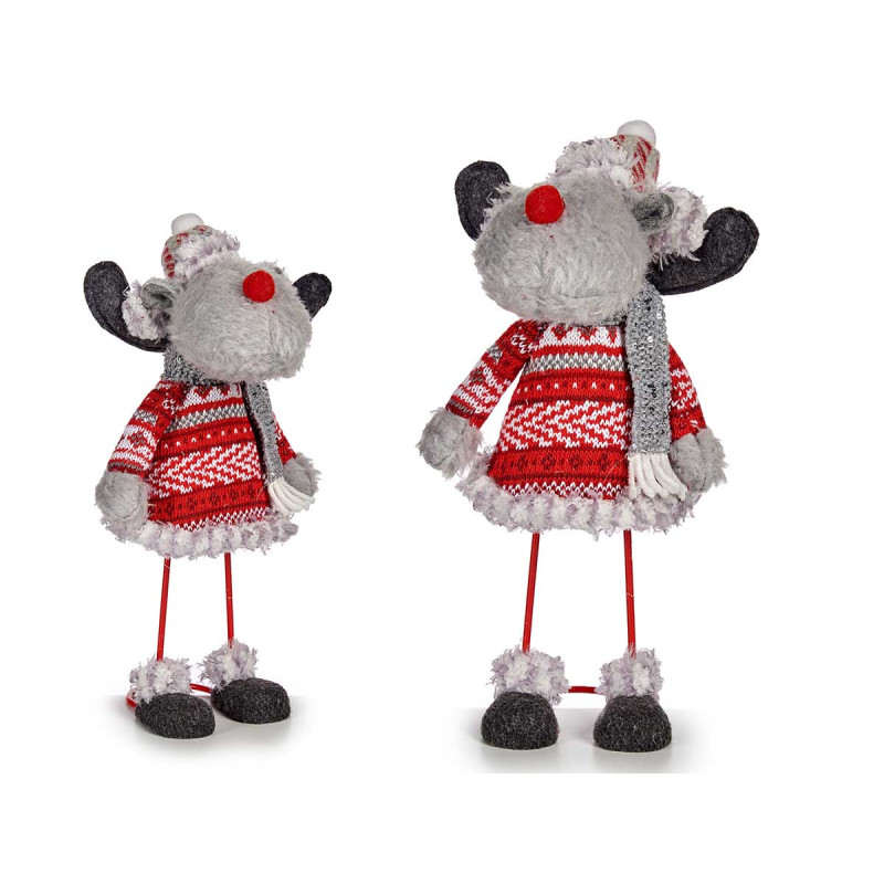 RENO NAVIDEÑO GORRO RAYAS 40CM