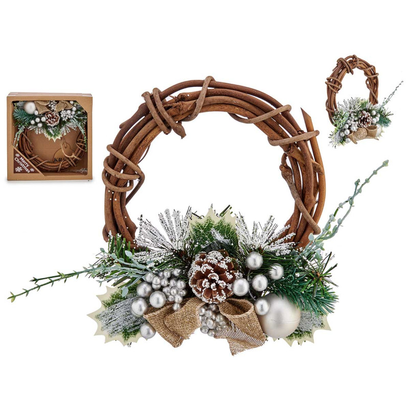 CHIRSTMAS WREATH 20,32CM SILVER