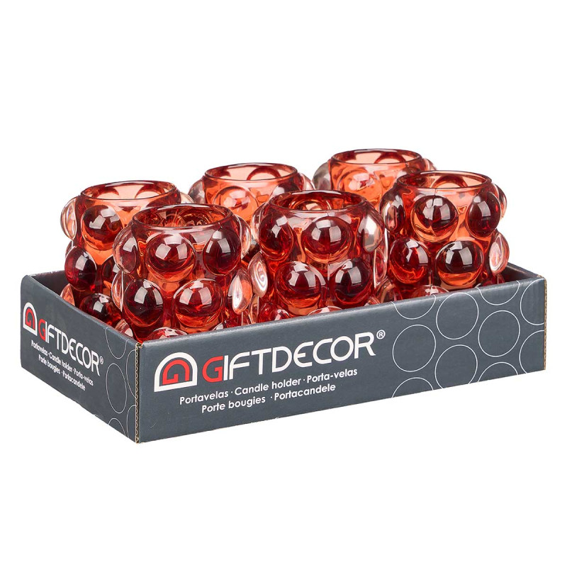 CANDLEHOLDER LARGE RUSSET  BALL