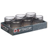 BOUGEOIR CERCLE RAYURE PETIT GRIS