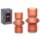 STRIPED VASE RUSSET 