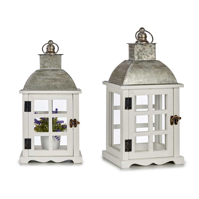 MEDIUM RECTANG WHITE WOOD LIGHT HIGHT