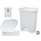 PLASTIC PEDAL BIN 10L WHITE
