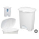 BALDE DO LIXO PLASTICO COM PEDAL 30L BRANCO