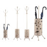 PORTEMANTEAU PORTE PARAPLUIE METAL ROND CREME