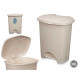 BALDE DO LIXO PLASTICO COM PEDAL 30L BEGE