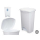 BALDE DO LIXO PLASTICO COM PEDAL 50L BRANCO