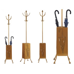 PORTEMANTEAU PORTE PARAPLUIE METAL CARRE DORE