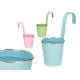 HANGING PLANTER ZIGZAG SILVER EDGE ASSORT 3