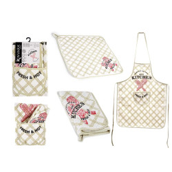 TABLIER TORCHON CUISINE TISSU EPONGE FRESH