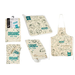TABLIER TORCHON CUISINE TISSU EPONGE ORGANIC