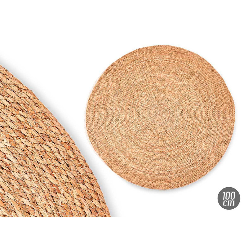 TAPIS ROND EN SPARTE NATUREL 100 CM