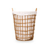 ROUND BASKET WITH HANDLES NATURAL
