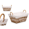 RECTANGULAR BASKET WITH HANDLES NATURAL